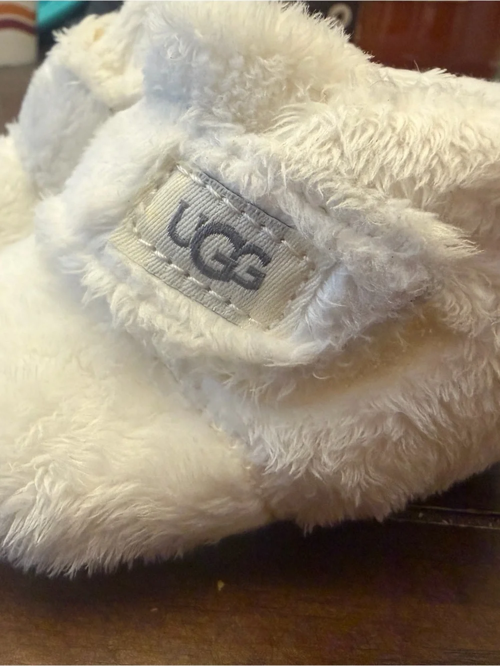 UGG Kids white Plush Booties